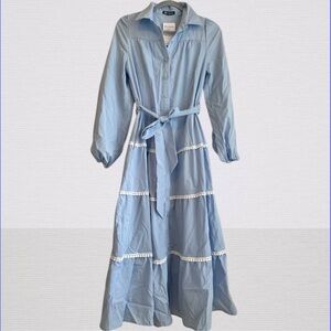 Elegant Blue Maxi Dress